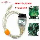 Последняя V13.00.022 мини-vci Интерфейс для TOYOTA Techstream MINI-VCI чип J2534 OBD2 диагностический кабель Бесплатная доставка