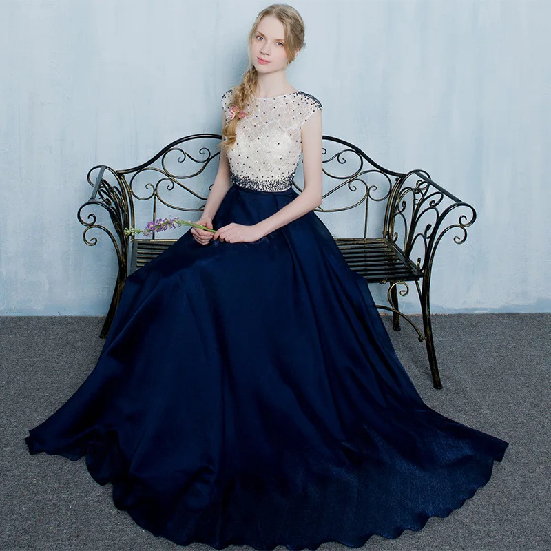 Элегантные кружевные платья с прозрачным вырезом и бусинами Vestidos De Festa Longo