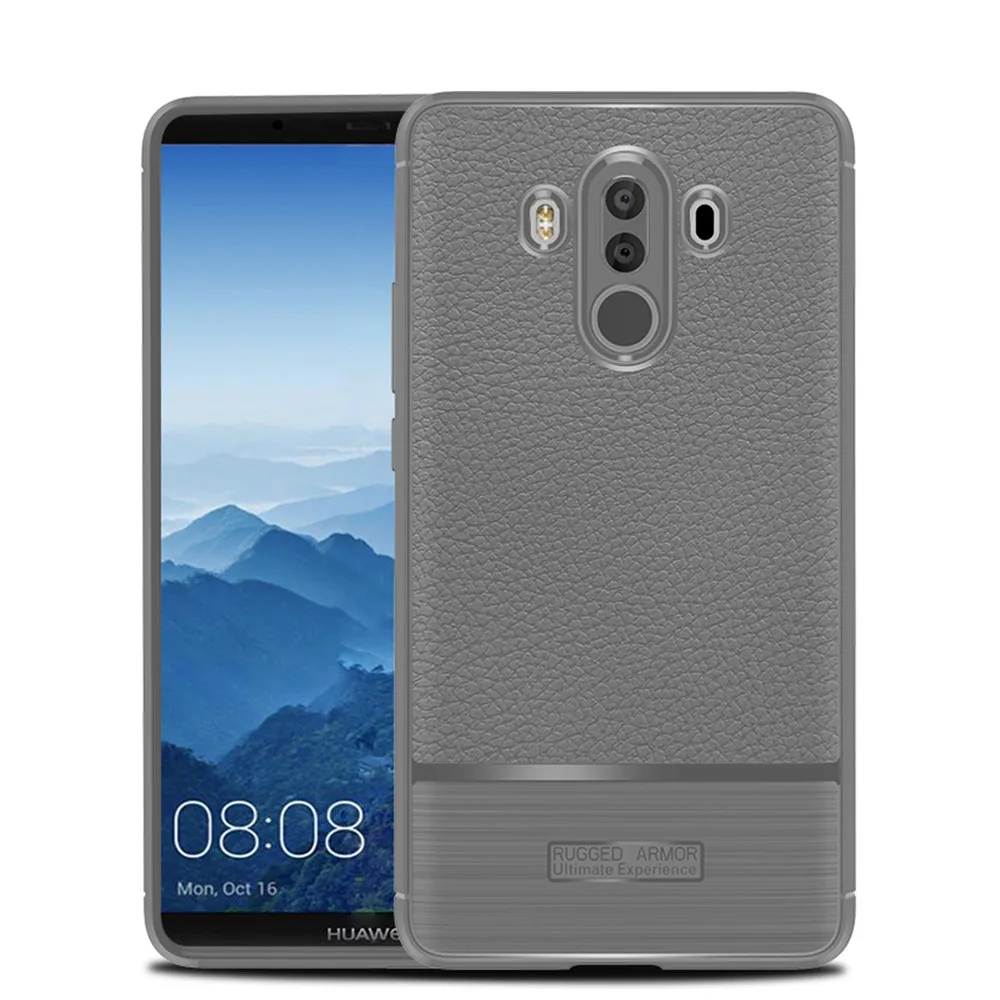 Popular Classic Litchi Leather Pattern Phone Case for Huawei Mate 10 PRO Trend Fashion PU Shockproof Color Cover Shell |