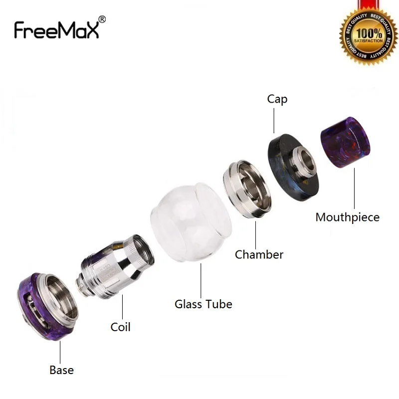 Оригинальный Freemax Fireluke RTA Subohm Vape танк 5 мл с Kanth 0.15ohm Sextuple dvc катушка электронная