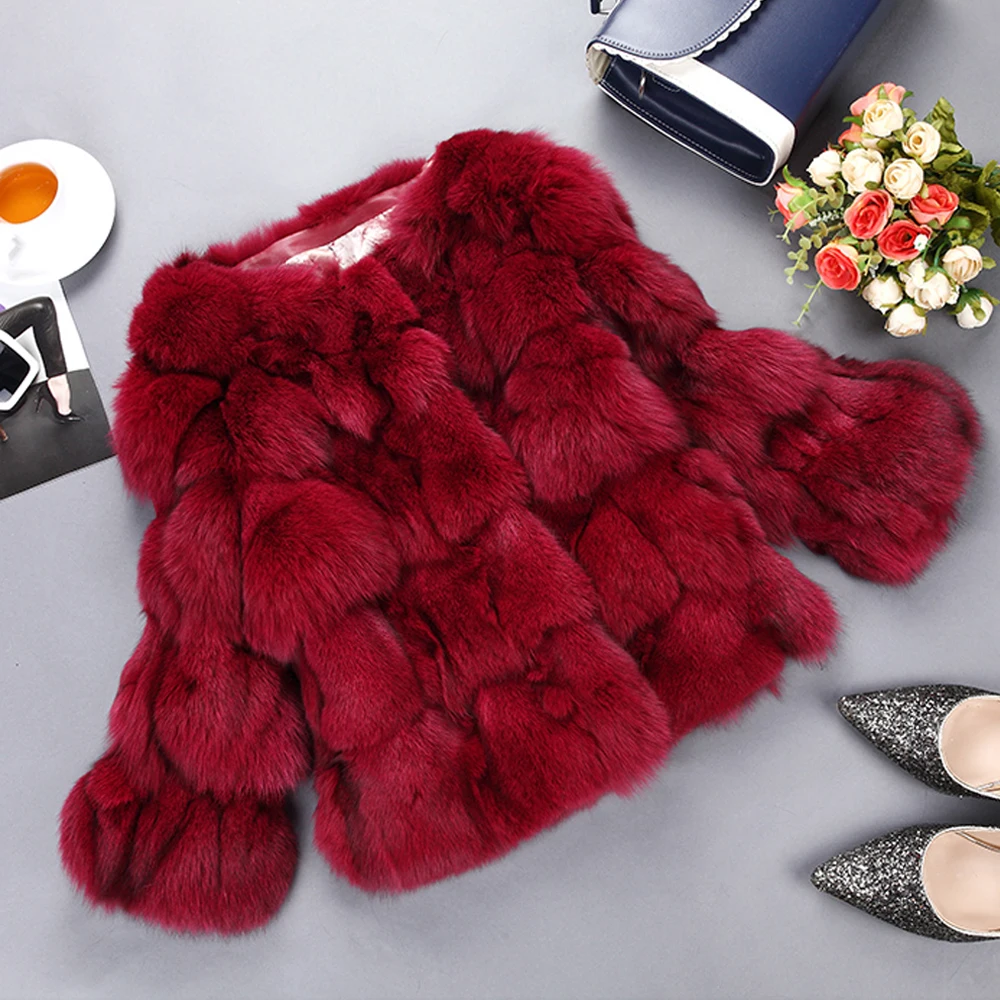 2020 Новый стиль модная женская шуба из натурального Лисьего меха 100% натуральный