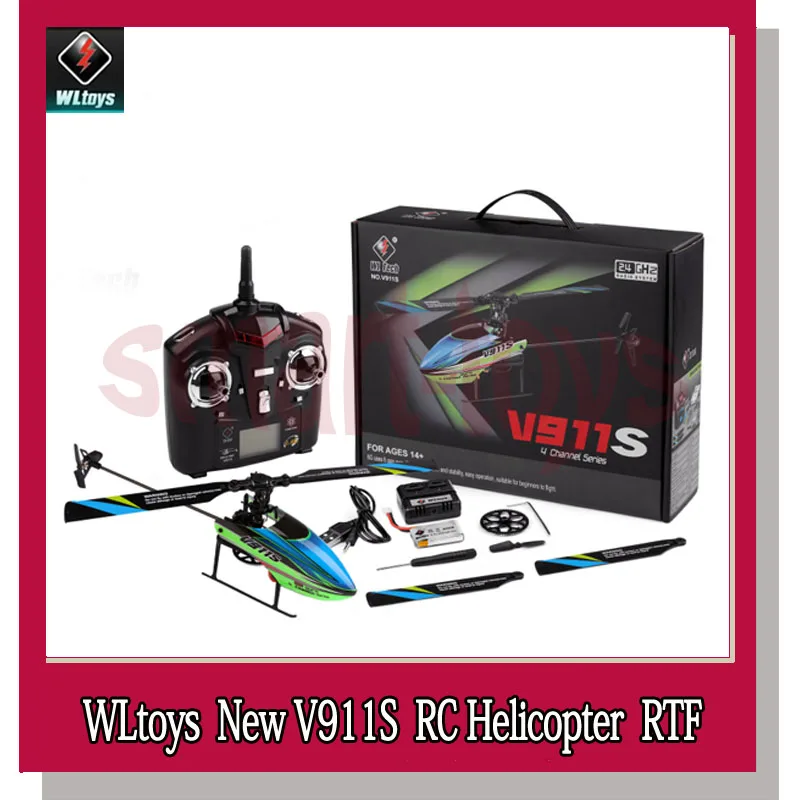 

WLtoys V911S 2.4G 4CH 6-Aixs Gyro Flybarless RC Helicopter RTF 2018 New Hot RC Remote Control Helicopter