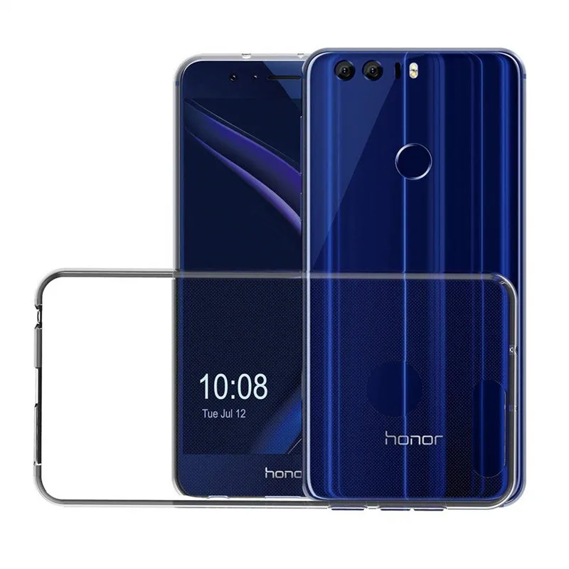 Чехол для Huawei Honor 8 мягкая прозрачная силиконовая задняя крышка из ТПУ чехол