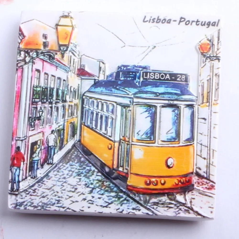 Магниты на холодильник для автобусов Lisboa из смолы | Дом и сад