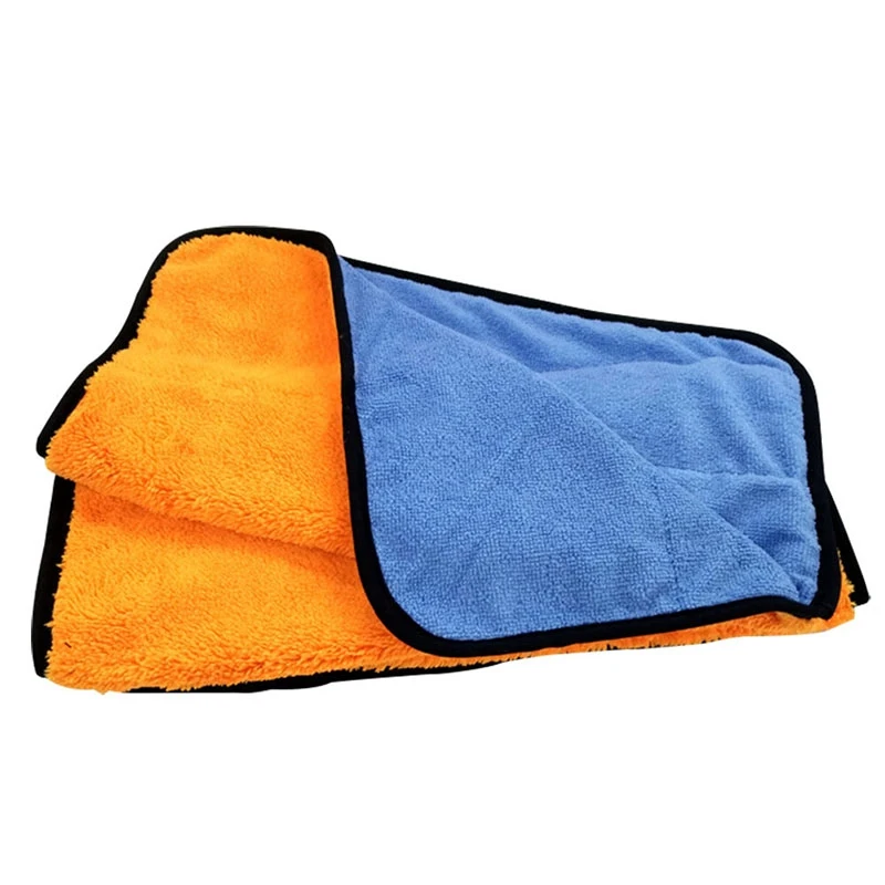 Color 1 45 см x 38 см двойной цвет лица автомобиля микрофибра мягкая тряпочка для чистки супер толстый плюш сушка полировки воском полотенце авто Уход 3 цвета - Цвет: Color 1
