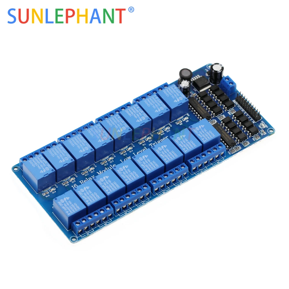 Плата релейного модуля 12 в 16 каналов с защитой оптрона LM2576 Power PIC AVR MCU DSP