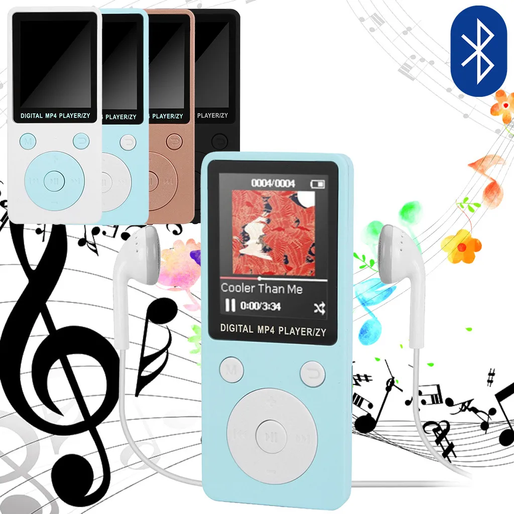 Портативный bluetooth MP3 MP4 плеер цветной экран видео игры кино Мода Мини чистое аудио