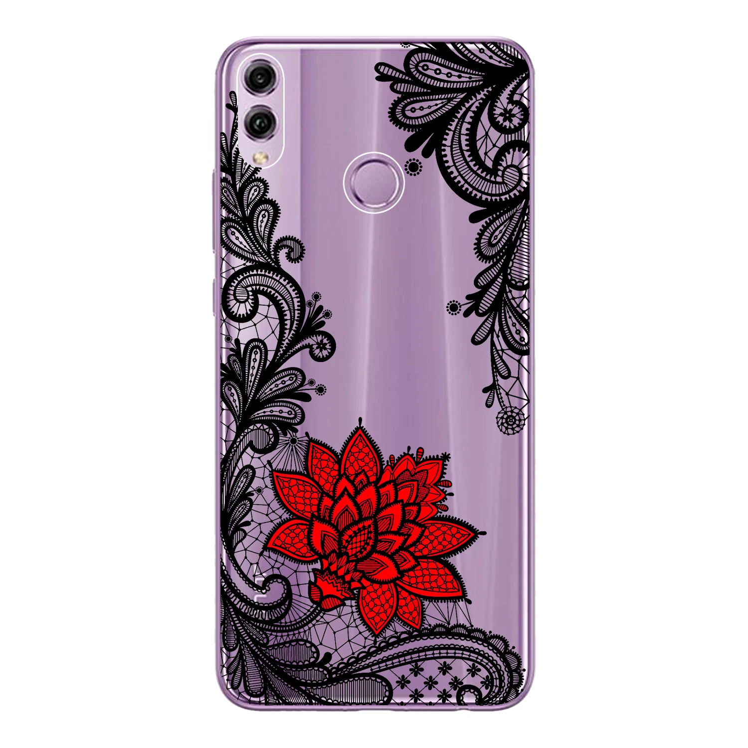 Soft TPU Funda For Huawei Honor 7A Pro 7X 7C 8 8X 9 Lite 10 Play Case Cover Silicone Coque Mandala Lace Flower Capa Phone Shell |