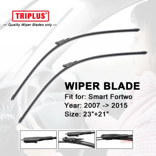Щетки стеклоочистителя для Smart Fortwo (2007 2015) 1 комплект 23 + 21 дюйм|wiper blade|flat wiper bladewiper