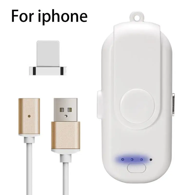 for iPhone White Магнитный внешний аккумулятор мини-пальцевый аварийный мобильный магнитный портативный мобильный Быстрый зарядный внешний аккумулятор - Цвет: for iPhone White
