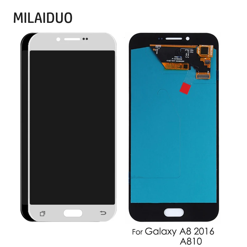 AMOLED для Samsung Galaxy A8 2016 A8100 A810 ЖК дисплей OLED кодирующий преобразователь сенсорного