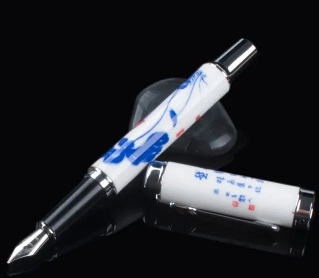H 1 X Роскошная перьевая ручка Jinhao 950 синий и белый фарфор Дракон 0,5 мм перо 18kgp - Цвет: H