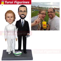 custom baseball fans figurine from photos to mini statue sculptures polymer clay resin wedding cake topper baseball fans dolls
