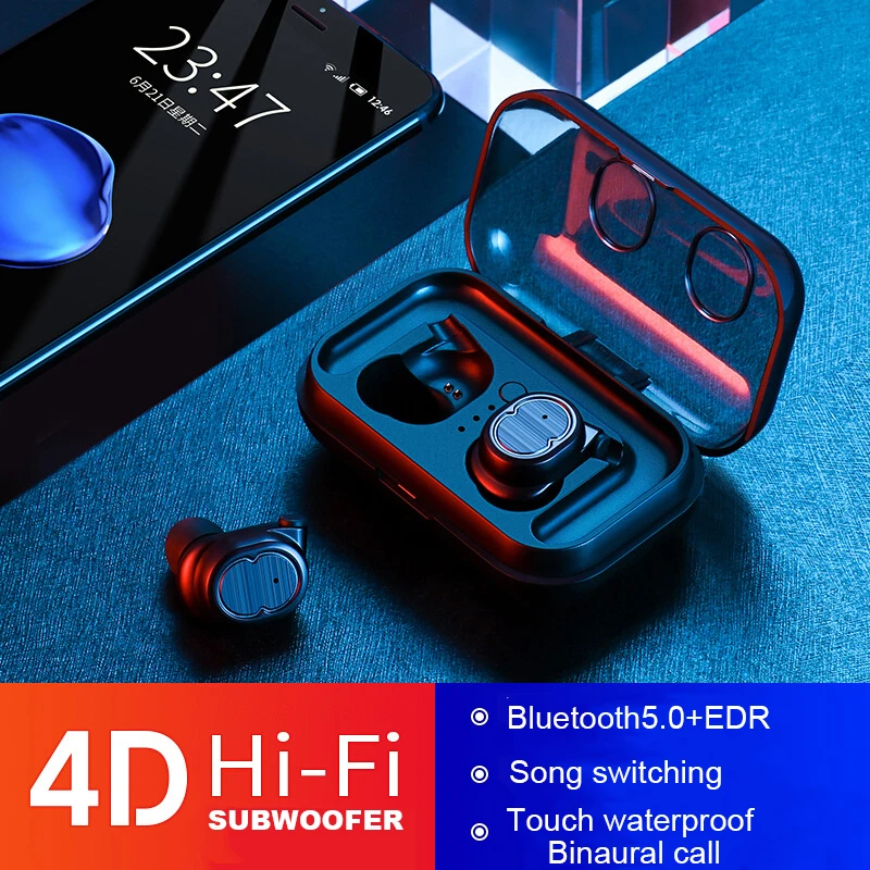New HAOBA X3 Bluetooth V5.0 TWS Earphone Waterproof Wireless Stereo Earbud for XIAOMI iphone Phone With Charging Box | Электроника