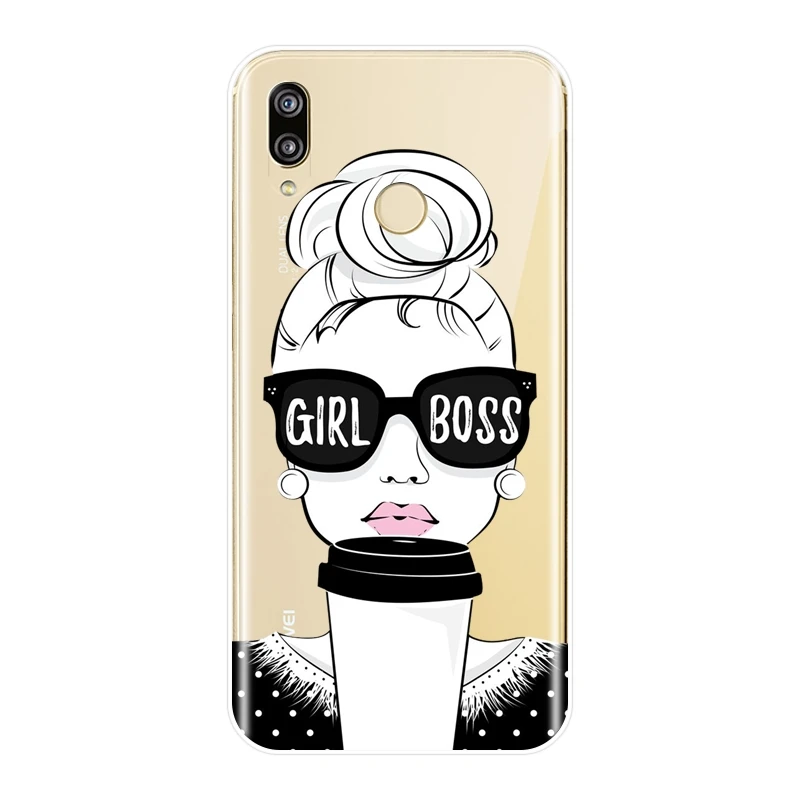 ТПУ задняя крышка для huawei P10 P20 P8 P9 Lite Девушка Мягкий чехол для телефона силиконовый для huawei P9 Lite Mini P10 Plus P20 Pro P Smart