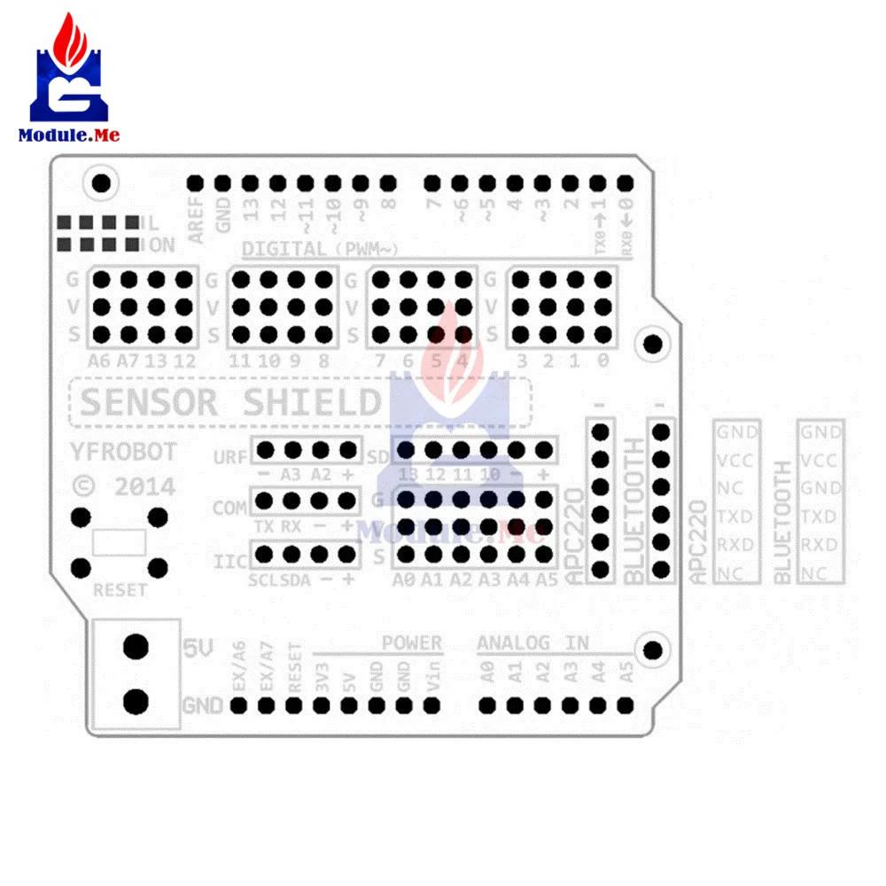 Электрический модуль датчика Щит Плата расширения для Arduino UNO R3 V5. 0 модуль защиты датчика для Arduino UNO