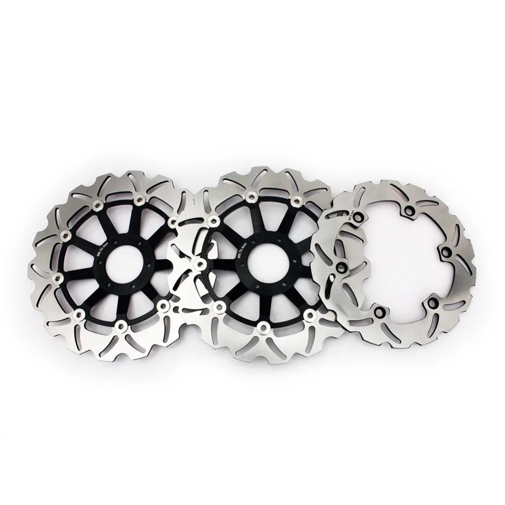 BIKINGBOY круглые волнистые черные золотые Передние Задние тормозные диски Диски