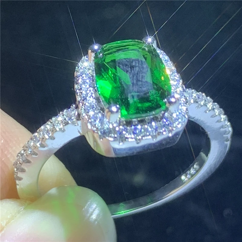 4 цвета бриллиантовая Обручальная лента из белого золота с фианитами AAAAA|Кольца| |