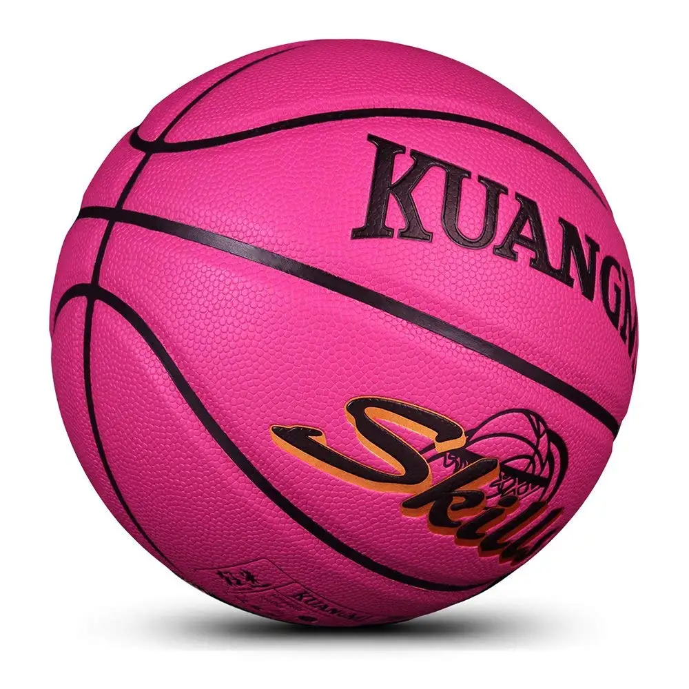 Kuangmi Multicolor Kids Game Basketball Women Men Shooting Trainer Ball Official Size 5 Outdoor Indoor Training Street ball|shooting