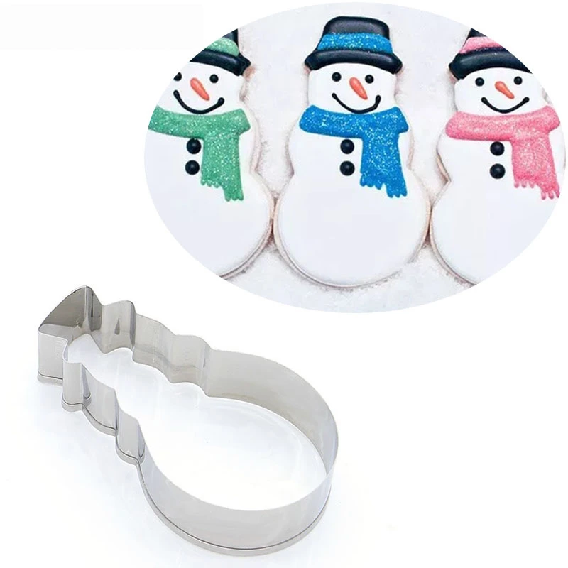 

Christmas Snowman Cake Stencil Santa Claus Cupcake Decoration Template Mold Cookie Coffee Stencil Fondant Mold Baking Fondant