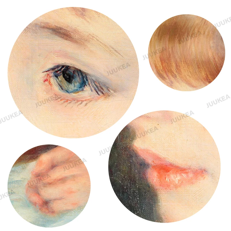 Девочка Элейн, портрет Пьера Огюста Ренуара. Воспроизведение на холсте, печать на полотне, картина, плакат, настенная картина, предмет декора для дома.