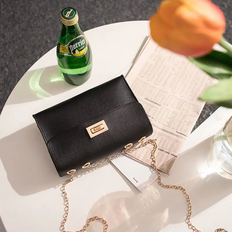 Модная мини сумка хобо из искусственной кожи с цепочкой сумки на плечо застежкой