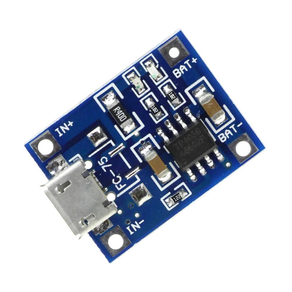 Плата для зарядки литиевых батарей 5 в Micro USB 1A 18650 TP4056 с модулем зарядного