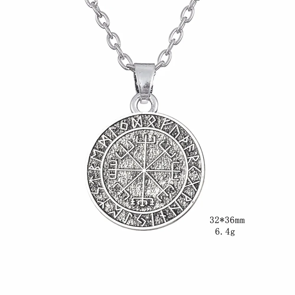 Fishhook Vegvisir руны викингов кулон шнур обработанный воском с регулируемой длиной