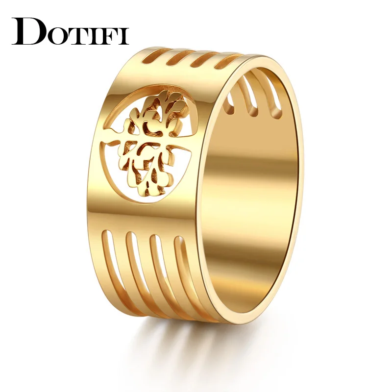 Кольца из нержавеющей стали DOTIFI 316L для женщин обручальное кольцо с ажурным