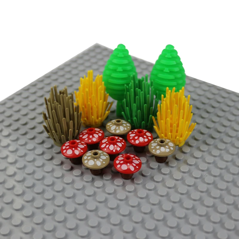 20 штук городской сад блок кубики MOC DIY 2x2 заводы гриба цветы трава кустарник