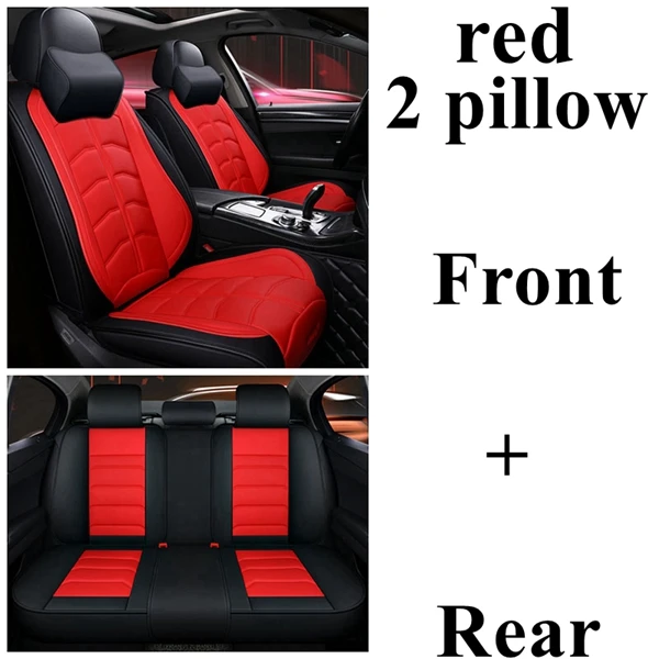 red luxury Dingdian передняя+ задняя 5 Автомобильное сиденье крышка для NISSAN Juke Fuga Altima Pulsar Rogue Cefiro Xterra Silvia Sentra Cedric March Teana - Название цвета: red luxury