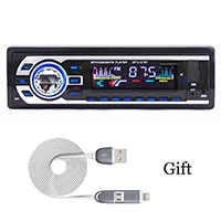 Автомобиль Радио панель Bluetooth с подарком 1-Din стерео FM USB/SD разъемом подачи внешнего сигнала AUX MP3 плеер в тире передатчик - Цвет: Black