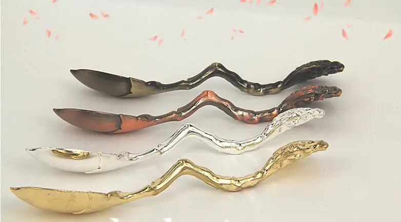 Креативная винтажная резная металлическая ложка для кофе и чая|metal spoon|metal carvingmetal