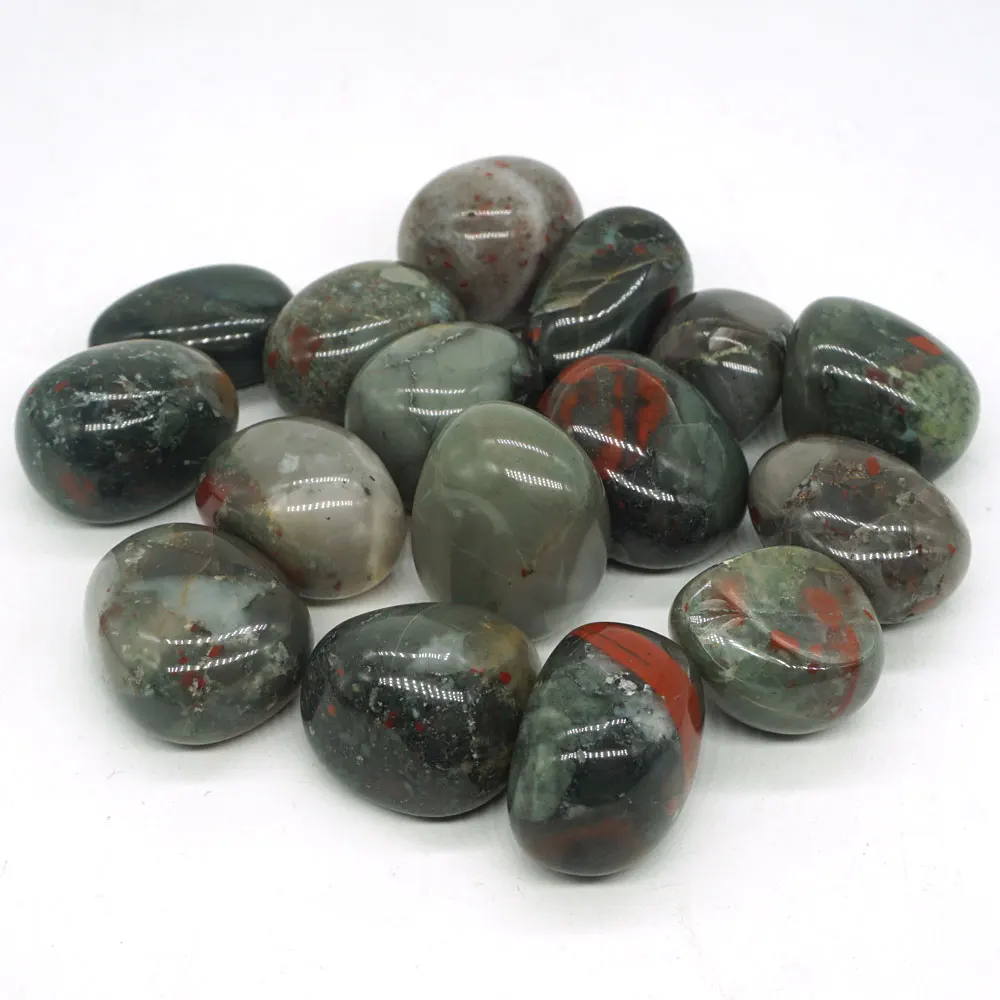 

Natural Bloodstone Tumbled Stone Gemstone Rock Mineral Crystal Healing Chakra Meditation Feng Shui Decor Collection