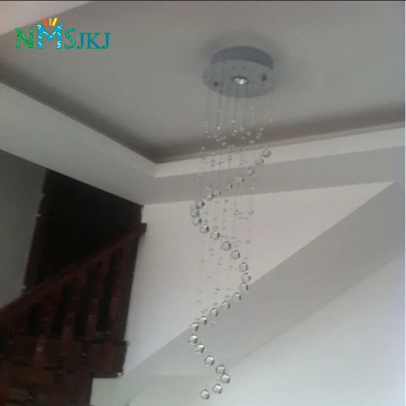 D20CM современная светодиодная спиральная хрустальная люстра светильники длинная