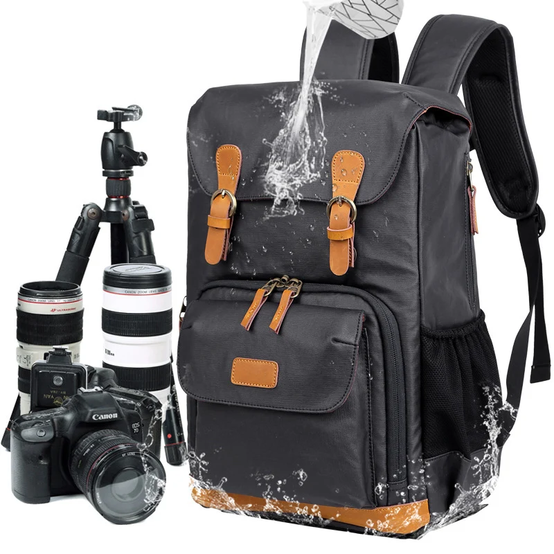 New Style Canvas Waterproof Camera Backpack Video Photography Bag Multi-functiona DSLR for Canon Nikon Sony bag case |