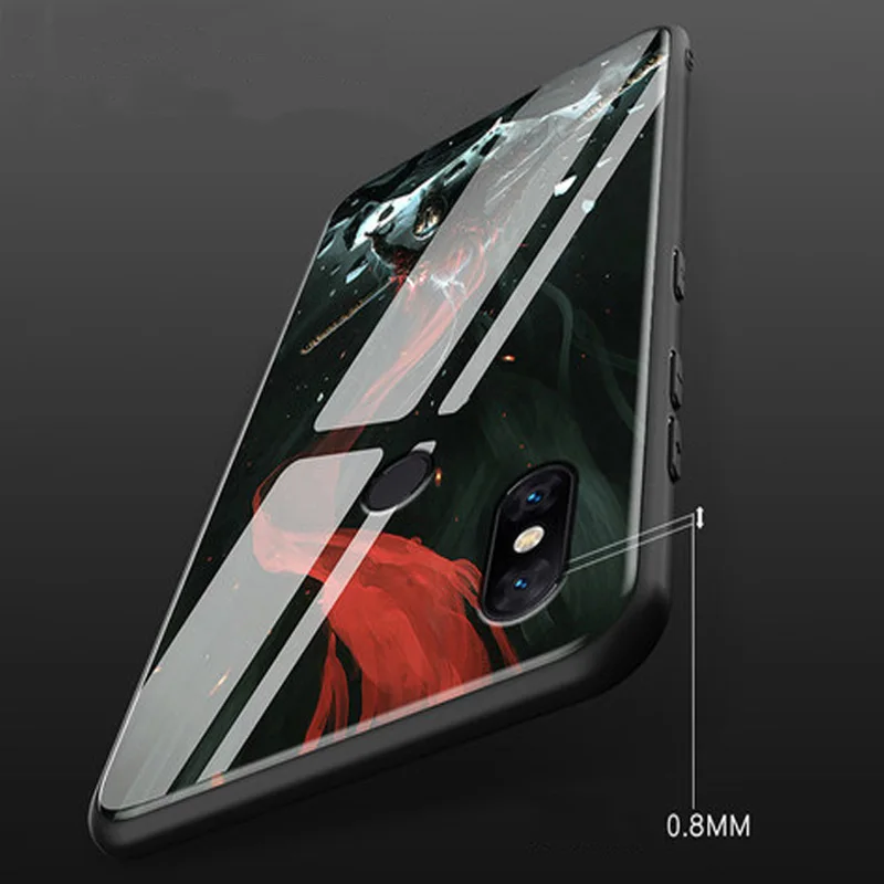 

Coque For Xiaomi mi Mix3 case Luxury tempered glass + soft edge back cover For Xiaomi mi Mix 3 glass case phone cases shell