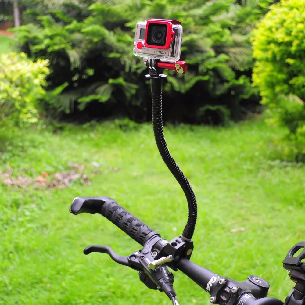 Гибкий зажим Fantaseal Jaws крепление с регулируемой гусиной шеей для GoPro Hero 6 5 7 4 Sjcam Yi 4K
