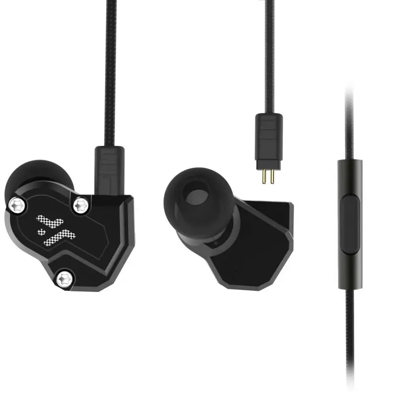 Гибридные Внутриканальные наушники Revonext QT3 2DD + 2BA Hi Fi DJ монитор спортивные для