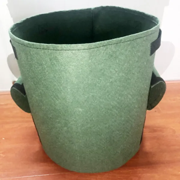Dark Green L 10/7 Gallon Potato Grow Bag Double Door Pot Nonwoven Environmentally Friendly Indoor Outdoor Plant Bag - Цвет: Dark Green L