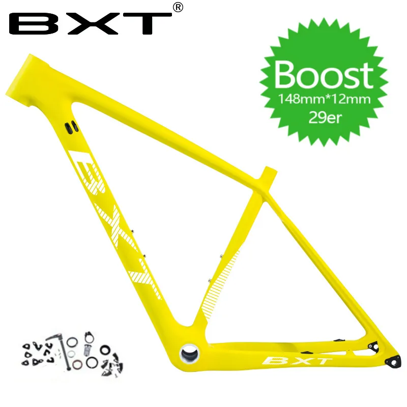 BXT карбоновая MTB рама 29er карбоновая рама для горного велосипеда BSA совместима с 148/142*12 мм через ось и 135*9 мм QR