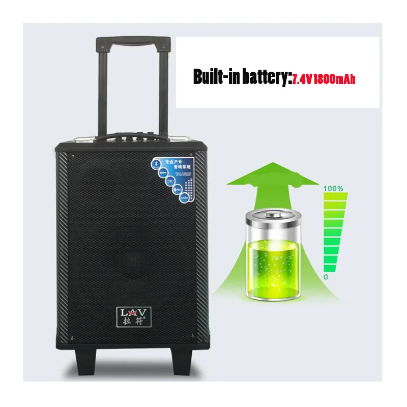 8 дюймов высокая Мощность Портативный громкий Динамик Bluetooth Поддержка Wirelss