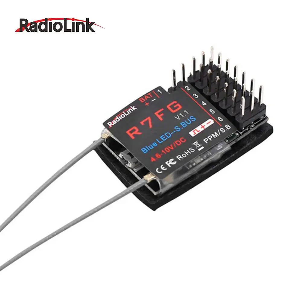 Радиоприемник R7FG 2.4GH 7CH двойной антенный приемник для RC RC6GS/RC4GS/RC4G/RC3S/T8FB