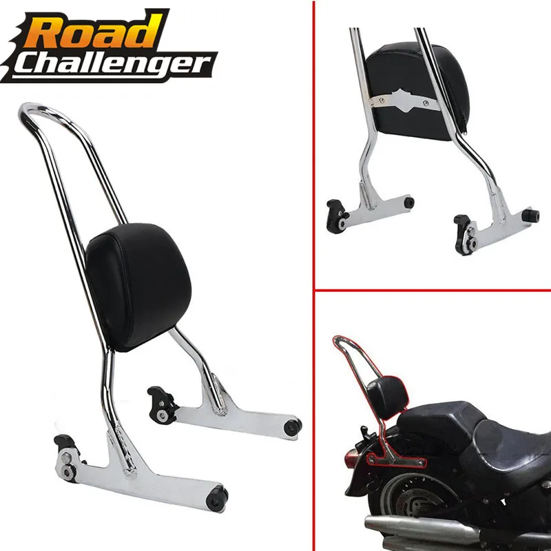 Хромированная мотоциклетная съемная спинка стойка для Harley Fatboy LO FLSTF Softail FXST FLST CVO