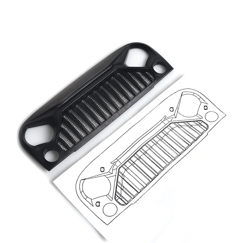 1:10 RC корпус автомобиля Jeep Wrangler Rubicon для 1/10 RC Гусеничный автомобиль осевой SCX10 270 мм Колесная база крышка двигателя впускная решетка часть