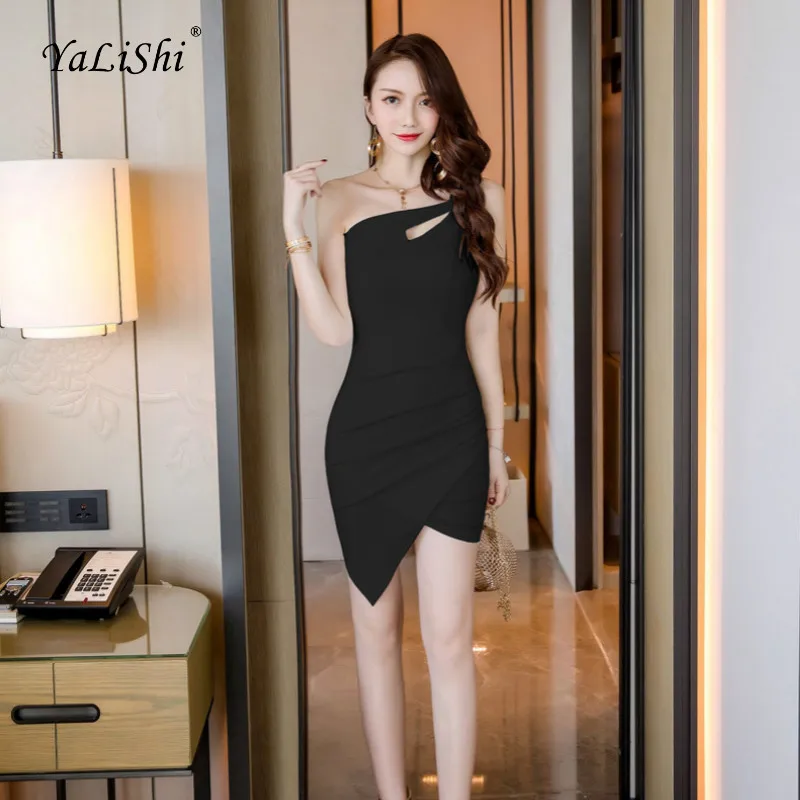 2018 плюс размер асимметричное женское платье летнее черное без рукавов с одним