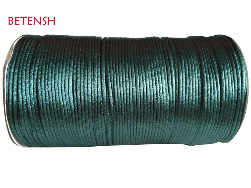 Нейлоновый шнур с погремушкой цвет бирюзовый зеленый 3 мм + 120 м ювелирные изделия