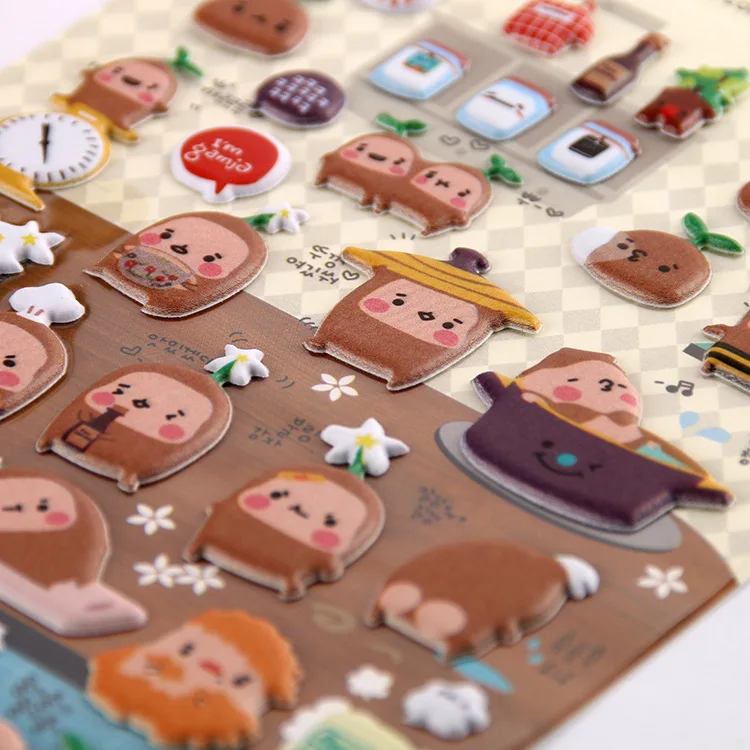 5 Лист 'Милый Картофель' Мультфильм Наклейки Детские Игрушки 3D Kawaii Дневник