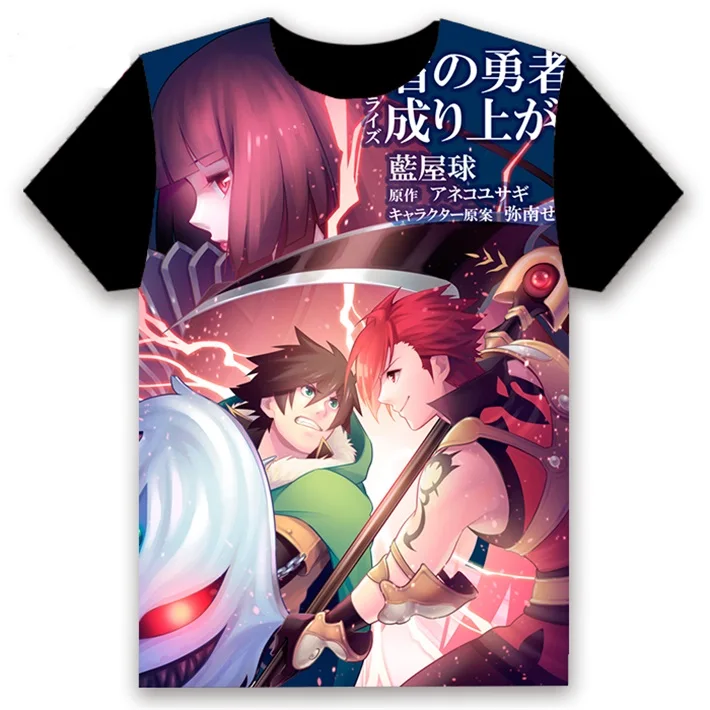 Футболка аниме The Rising of the Shield Hero Naofumi Iwatani Косплей короткий рукав для женщин и мужчин черная футболка Повседневная летняя рубашка Otaku - Цвет: 7