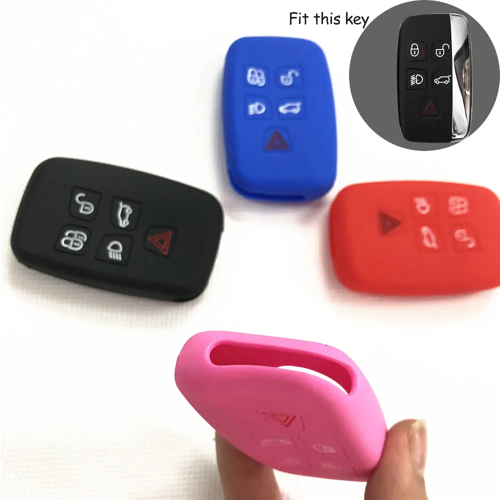 5 Button Silicone Car Remote Key Fob Shell Cover Case For Land Rover Range Sport Vogue Evoque Discovery 4 | Автомобили и